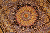 ペルシャ絨毯シルク変わってる玄関マット50053