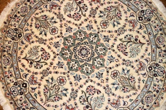 丸いペルシャ絨毯ナインの円形ラグマット33176