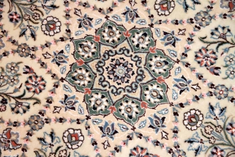 丸いペルシャ絨毯ナインの円形ラグマット33176