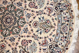 丸いペルシャ絨毯ナインの円形ラグマット33176