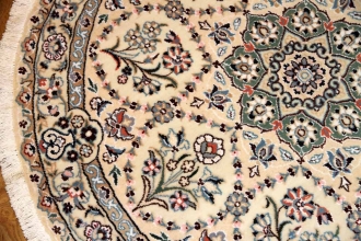 丸いペルシャ絨毯ナインの円形ラグマット33176