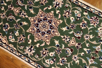 あがりかまち手織りペルシャ絨毯ナイン産36582