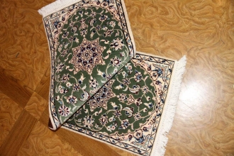 あがりかまち手織りペルシャ絨毯ナイン産36582