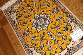 イラン輸入マンション玄関マットペルシャ絨毯ナイン産41625