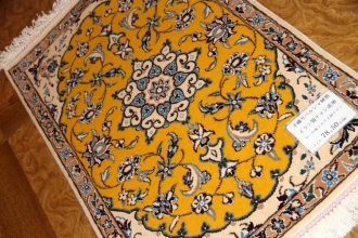 イラン輸入マンション玄関マットペルシャ絨毯ナイン産41625