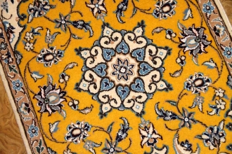 イラン輸入マンション玄関マットペルシャ絨毯ナイン産41625