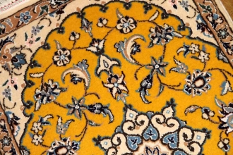 イラン輸入マンション玄関マットペルシャ絨毯ナイン産41625