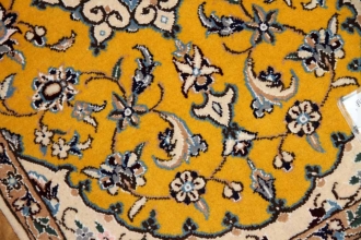 イラン輸入マンション玄関マットペルシャ絨毯ナイン産41625