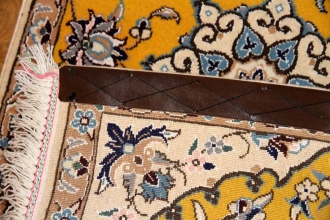 イラン輸入マンション玄関マットペルシャ絨毯ナイン産41625