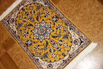 イラン輸入マンション玄関マットペルシャ絨毯ナイン産4153