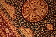 激安ペルシャ絨毯、センターラグシルク手織りクム産地43004