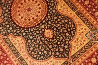 激安ペルシャ絨毯、センターラグシルク手織りクム産地43004