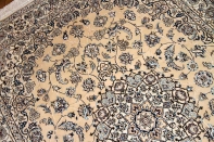 ハンドメイドペルシャ絨毯ナイン産ラグシルクとウール59015