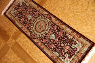 あがりかまち手織りペルシャ絨毯クムシルク32978