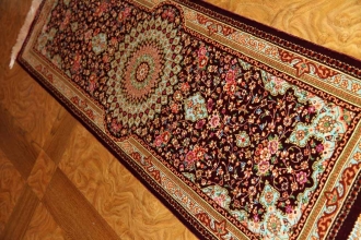 あがりかまち手織りペルシャ絨毯クムシルク32978