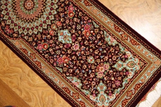 あがりかまち手織りペルシャ絨毯クムシルク32978