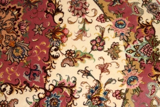 高級手織りペルシャ絨毯タブリーズ楕円形2437591