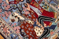 壁掛け絨毯のイスファハン産地ペルシャ50133