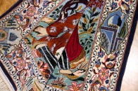 壁掛け絨毯のイスファハン産地ペルシャ50133