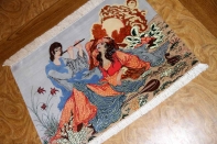 ピクチャーデザインシルククムペルシャ絨毯50011