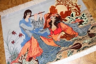 ピクチャーデザインシルククムペルシャ絨毯50011