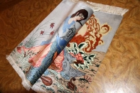 ピクチャーデザインシルククムペルシャ絨毯50011