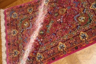 とても可愛いピンク色の高級シルク絨毯57007