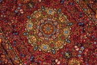 とても可愛いピンク色の高級シルク絨毯57007