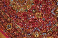 とても可愛いピンク色の高級シルク絨毯57007