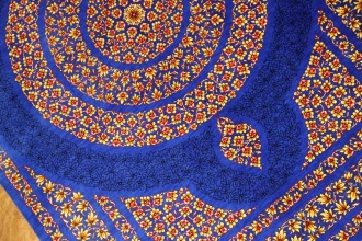 最高級手織りシルクペルシャ絨毯玄関マットクム248369