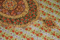 最高級手織りシルクリビングペルシャ絨毯6平米555601