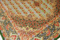 最高級手織りシルクリビングペルシャ絨毯6平米555601