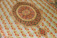 最高級手織りシルクリビングペルシャ絨毯6平米555601