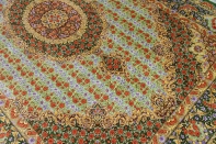 最高級手織りシルクリビングペルシャ絨毯6平米555601