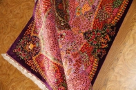 最高級シルクの手織りペルシャ絨毯センターラグ75125