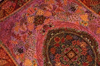 最高級シルクの手織りペルシャ絨毯センターラグ75125