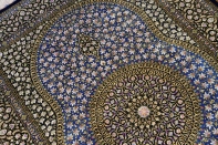 高級手織りペルシャ絨毯センターラグ、クムシルク60052