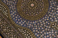 高級手織りペルシャ絨毯センターラグ、クムシルク60052