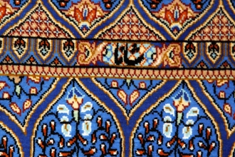 シルク手織りペルシャ絨毯玄関マットゴンバディーデザイン45569