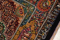 ジャムシディー有名工房センターラグ、手織りペルシャ絨毯60025