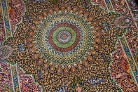 ジャムシディー有名工房センターラグ、手織りペルシャ絨毯60025