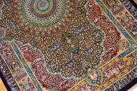 ジャムシディー有名工房センターラグ、手織りペルシャ絨毯60025