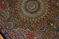 ジャムシディー有名工房センターラグ、手織りペルシャ絨毯60025