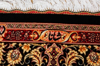 伝統的なペルシャ絨毯ラグシルクメダリオンの赤い色75163