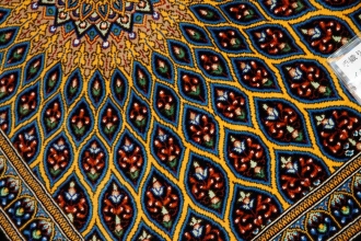 高級手織りペルシャ絨毯マンションの玄関マットシルク44635