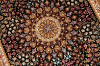 手作り玄関マットのシルクペルシャ絨毯メダリオン56008