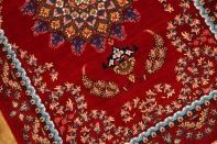 赤いペルシャ絨毯の玄関マットマンションサイズクムシルク60036