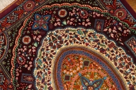 高級ペルシャ絨毯手織りシルクのマンション玄関マットクム60049