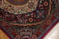 高級ペルシャ絨毯手織りシルクのマンション玄関マットクム60049