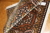 ペルシャ絨毯クム産地玄関マット31039